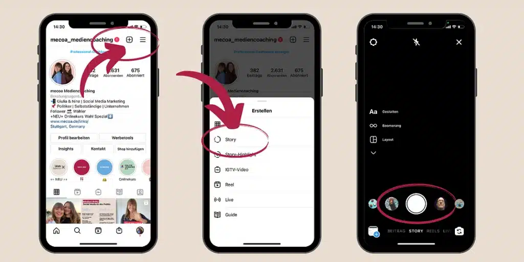 Instagram Story erstellen