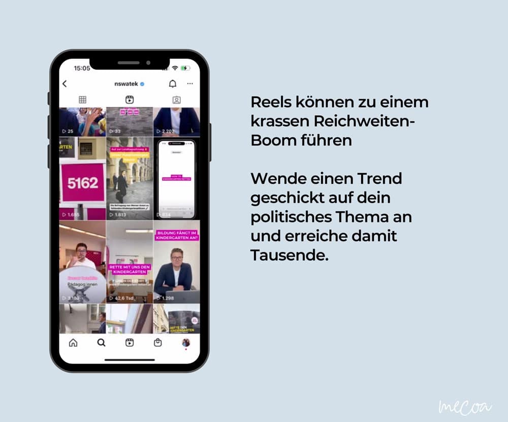Reels sorgen für  mehr Reichweite auf Instagram