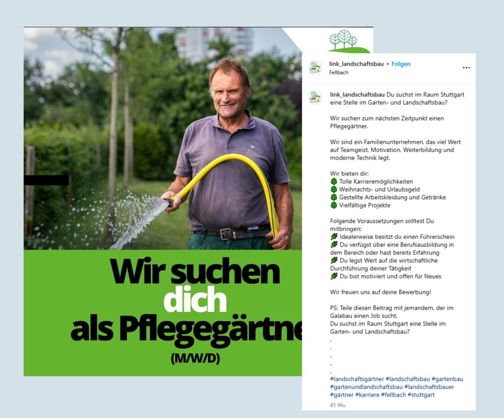 Attraktive Arbeitsbedingungen im GaLaBau